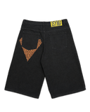 Black Denim Jorts